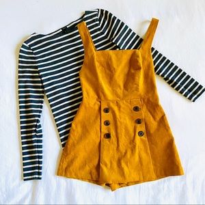 BDG Mustard Corduroy Playsuit/Dress (Size S)